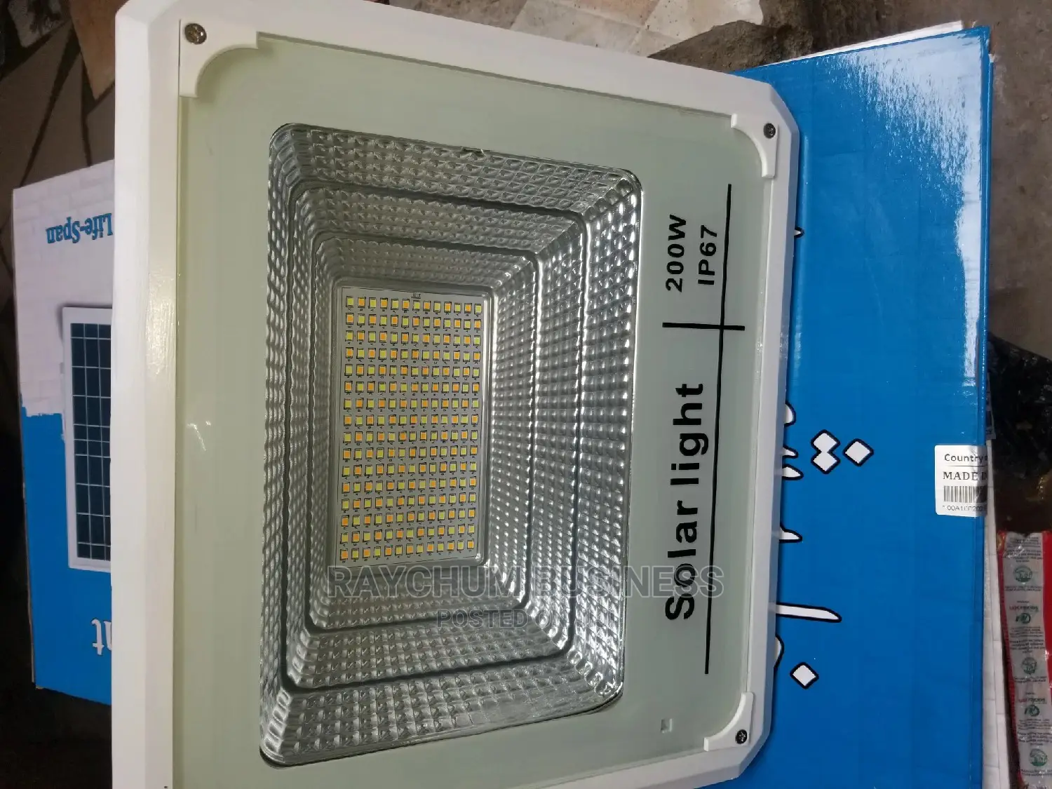 Solar Flood Light 150w With Remote Control 3 Collor Type