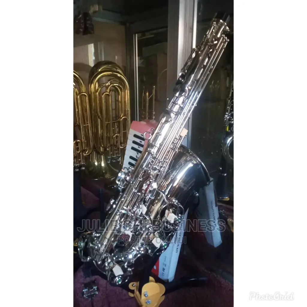 Vintage Silver Saxophone