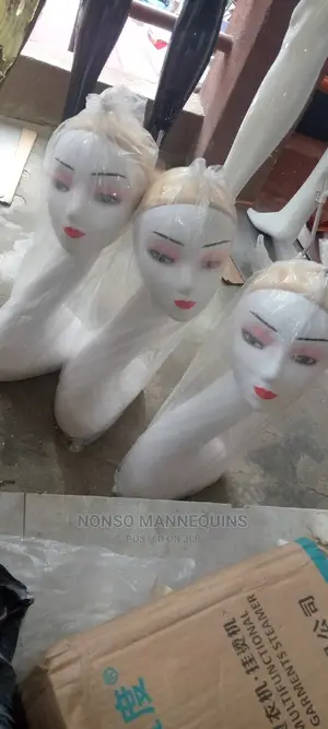 Long Neck White Mannequins Head