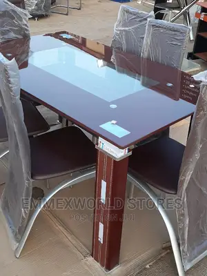 Glass Dinning Set With 6 Chairs