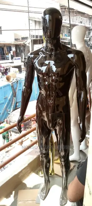 Male Full Body Glossy Black Mannequins