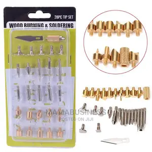 28pc Wood Burning Wood Working and Assorted Soldering Tips