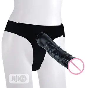 Strap-on Penis Adjustable Black Dildo Realistic Sex Toy