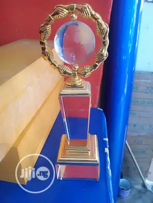 Crystal Light Up Trophy Custom Engraved Logo Champions Award