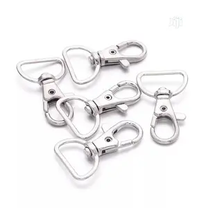 100pcs Swivel Trigger Clips D Ring Lanyard Snap Hook Metal