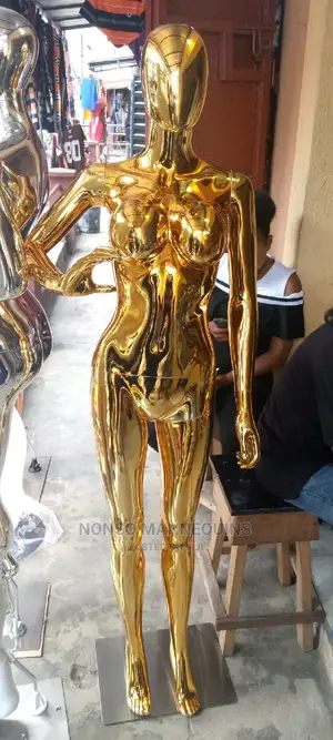 Medium Boobs Gold Chrome Female Faceless Mannequin