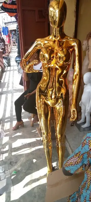 Medium Boobs Gold Chrome Female Faceless Mannequin