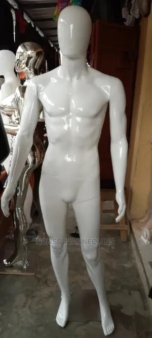 White Glossy Male Full Body Mannequins