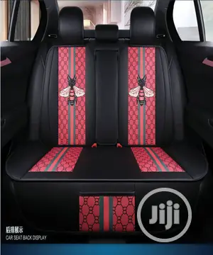 Butterfly Red and Black Leather Seat Covers for Cars