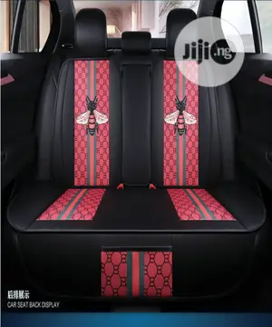 Black Red Butterfly New Leather Car Seat Cover