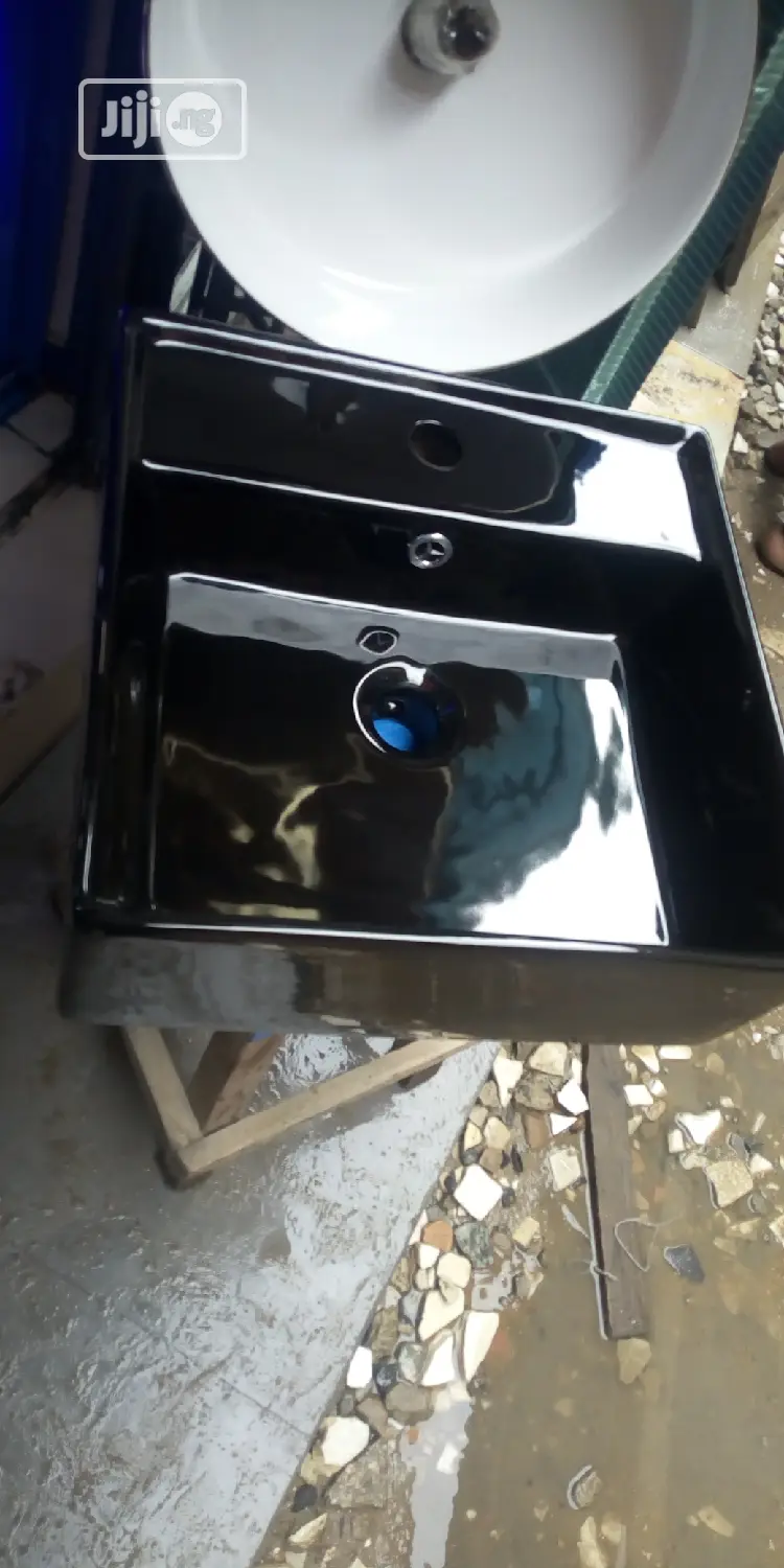Black Colour Cabinet Basin