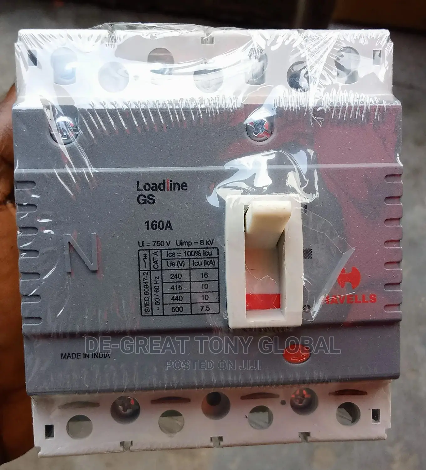 Havells MCCB 160amps