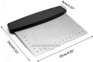 Stainless Steel Dough Scraper Cutter With Ergonomic Rubber N
