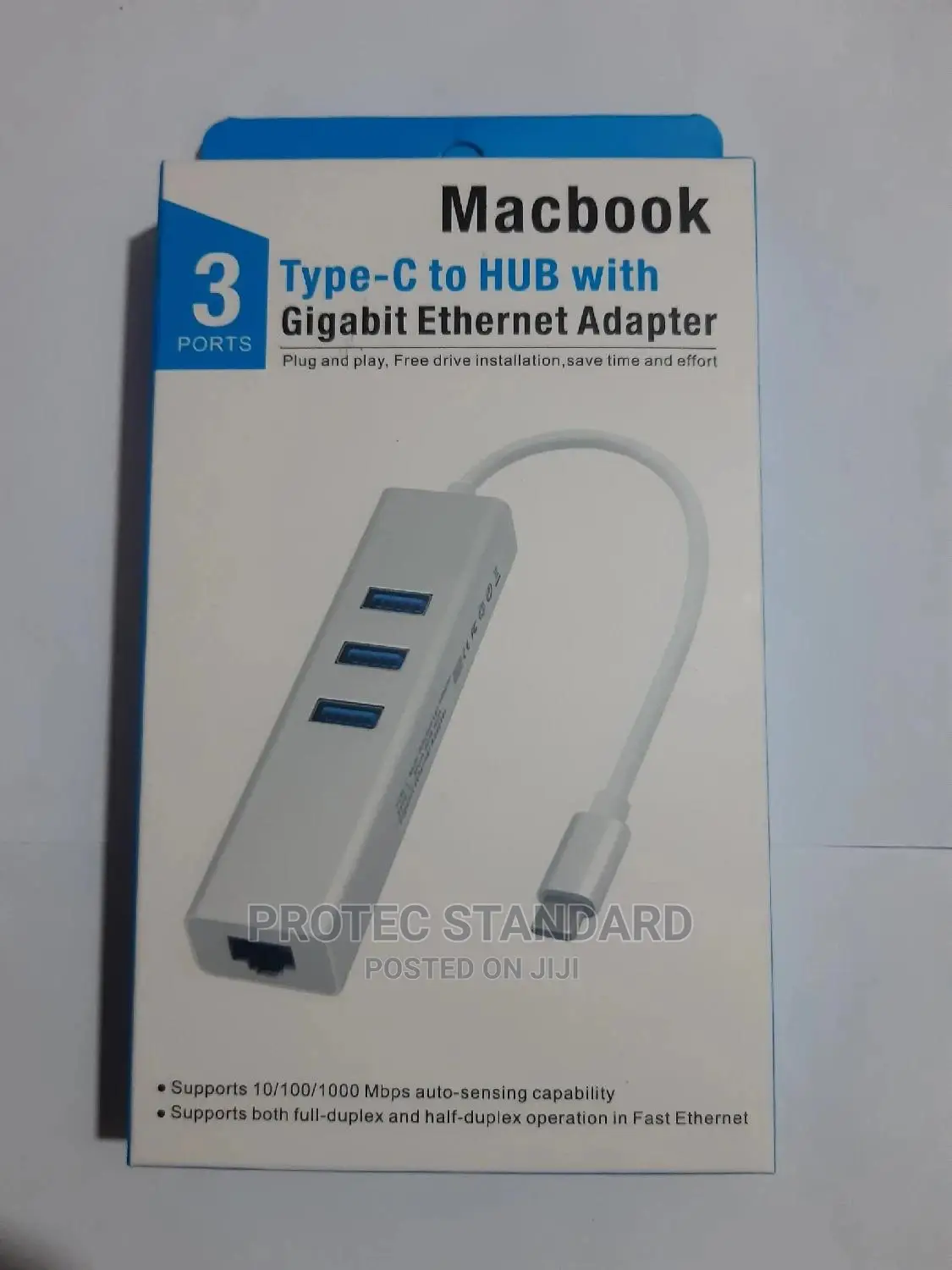 USB C 3.0 to Lan Ethernet Adapter With 3port Hub