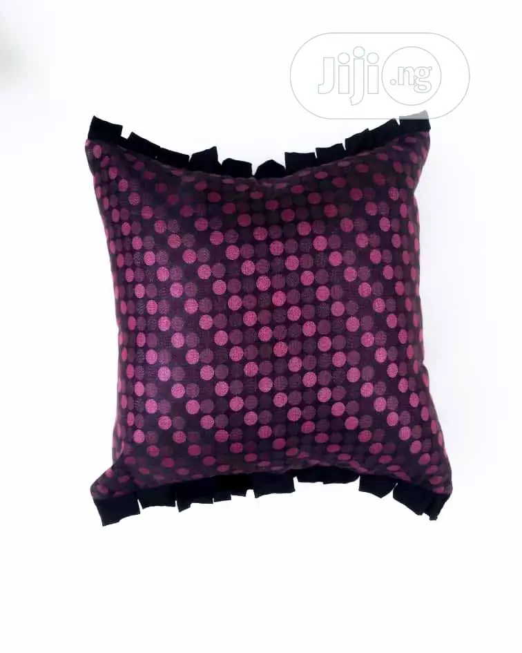 Pink Dotted Throw Pillow - 18" by 18"