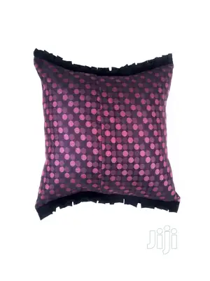 Pink Dotted Throw Pillow - 18" by 18"