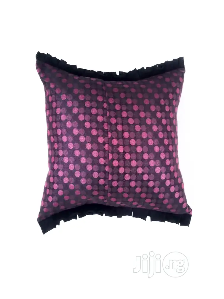 Pink Dotted Throw Pillow - 18" by 18"