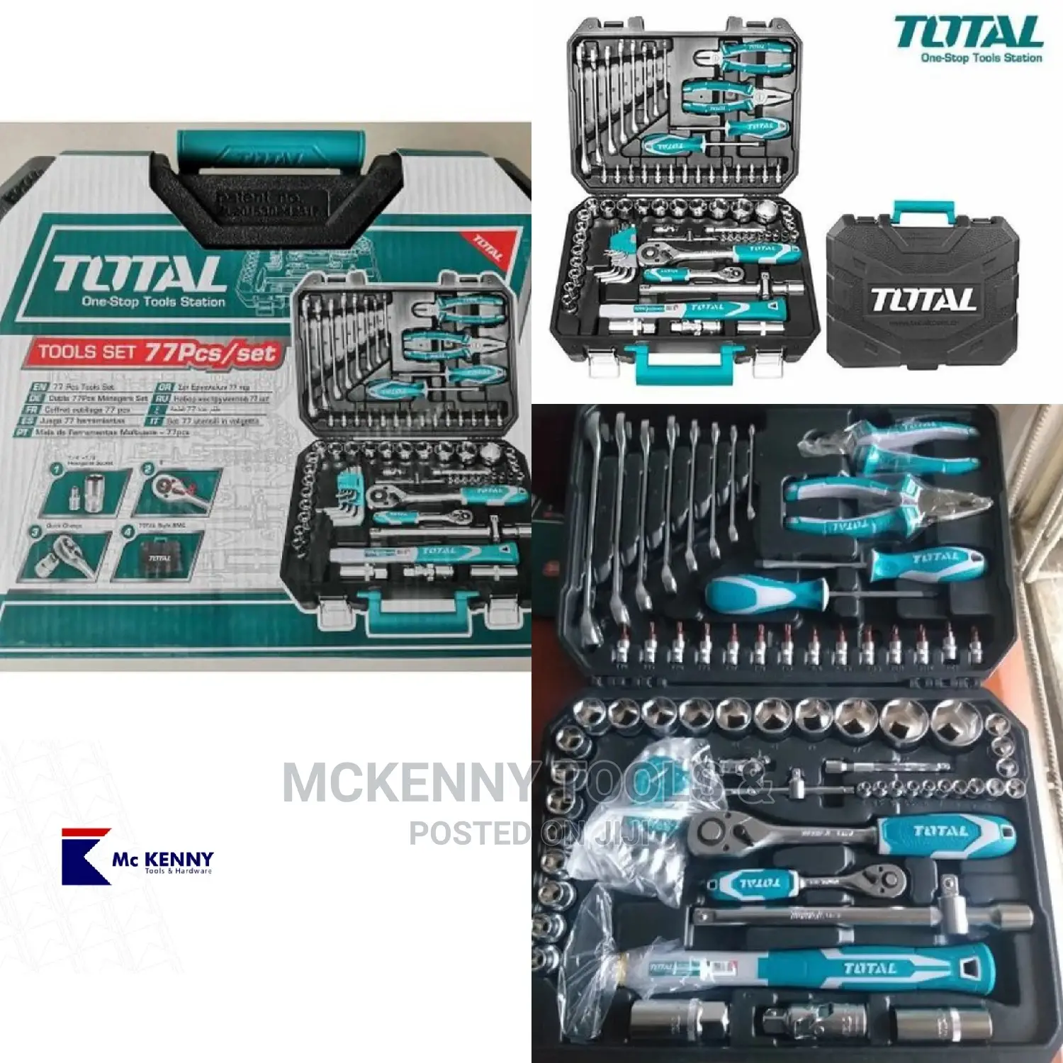 TOTAL Tools Box Multifuction Socket Set 77PCS