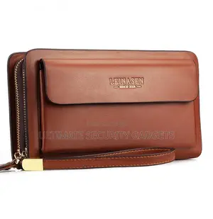 Genuine Leather Men’S Wallet (Double Coins Zippers)