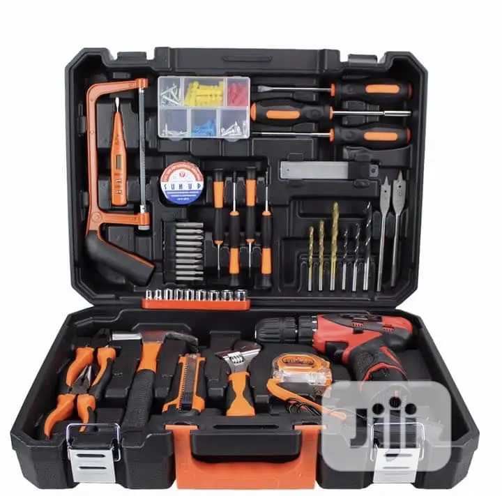 Tools Kit With Battery Cordless Drill