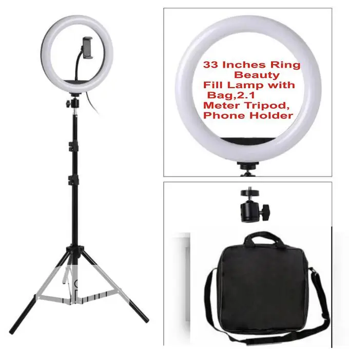LED Ring Light Dimmable 33cm With 2.1meter Tripod Bag