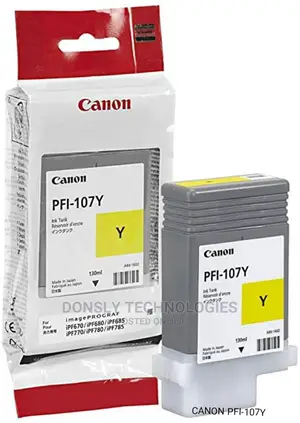 CANON PFI-107Y Genuine Yellow Ink 130ML