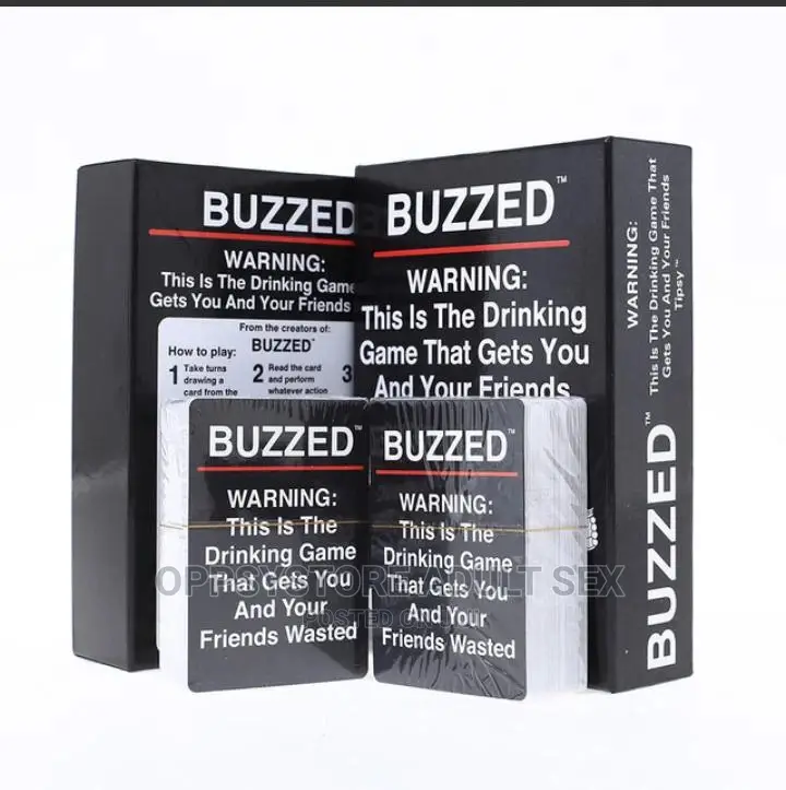 Buzzed Drinking Game Card