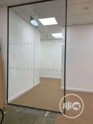 Glass Partition With Dotted Design