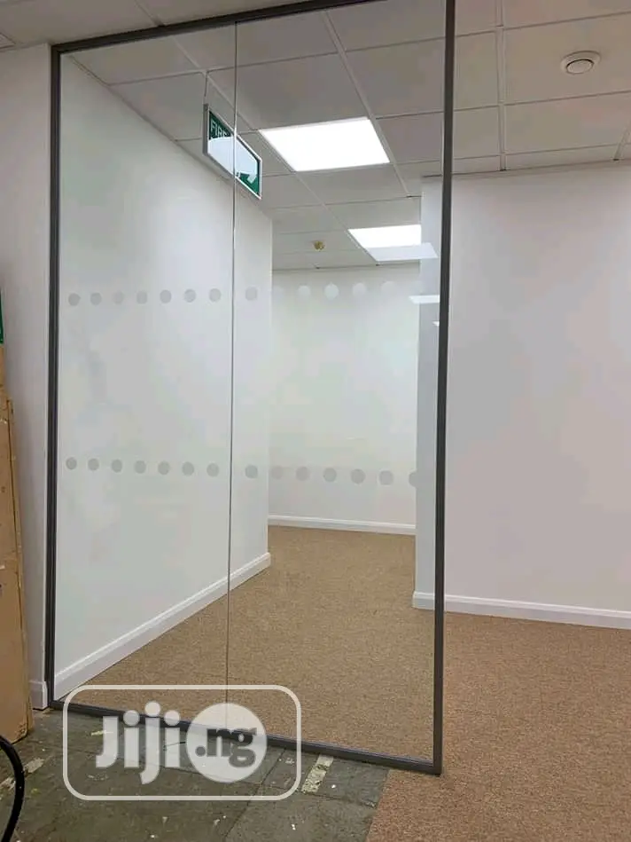 Glass Partition With Dotted Design