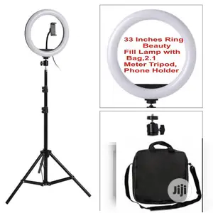 33cm LED Ring Light Dimmable With 2.1meter Tripod Bag