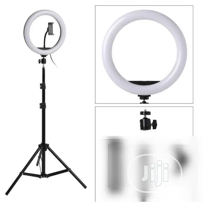 33cm LED Ring Light Dimmable With 2.1meter Tripod Bag