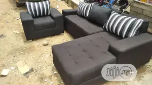 Brown L- Shaped Sofa for Sale