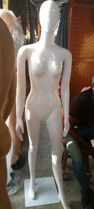 Glossy White Female Straight Hands Faceless Mannequins