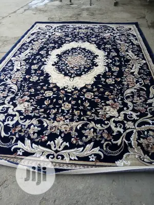 Navy Blue Design Persian Center Rugs Arabian 7/10