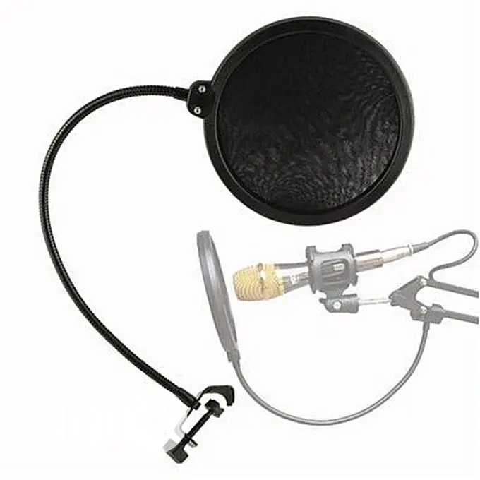 Black Pop Filter for Studio Microphone