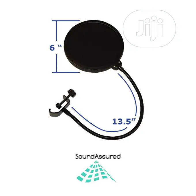 Black Pop Filter for Studio Microphone