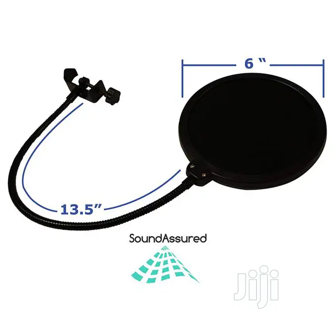 Black Pop Filter for Studio Microphone