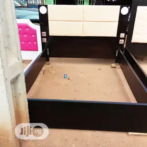 6 X 6 Bed With Leather Board and Light and Sockets