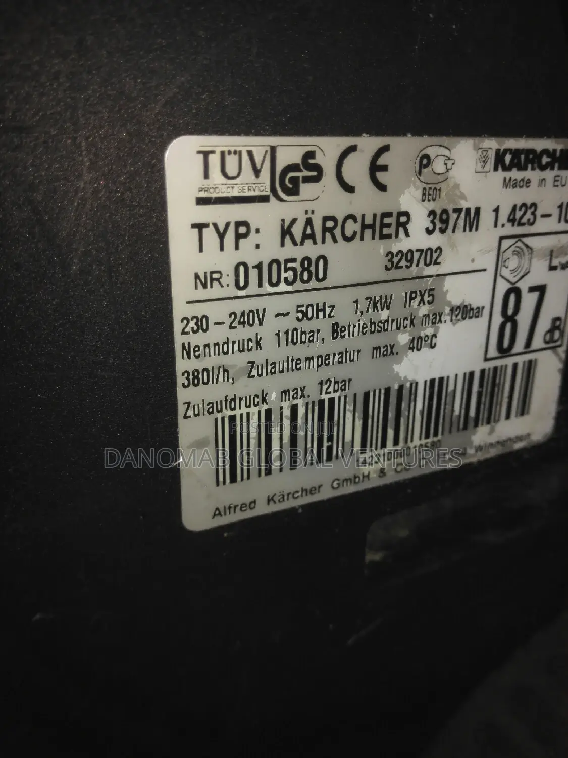 Karcher 397M High Pressure Washer
