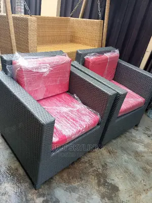 Single Set of Rattan Outdoor Chairs