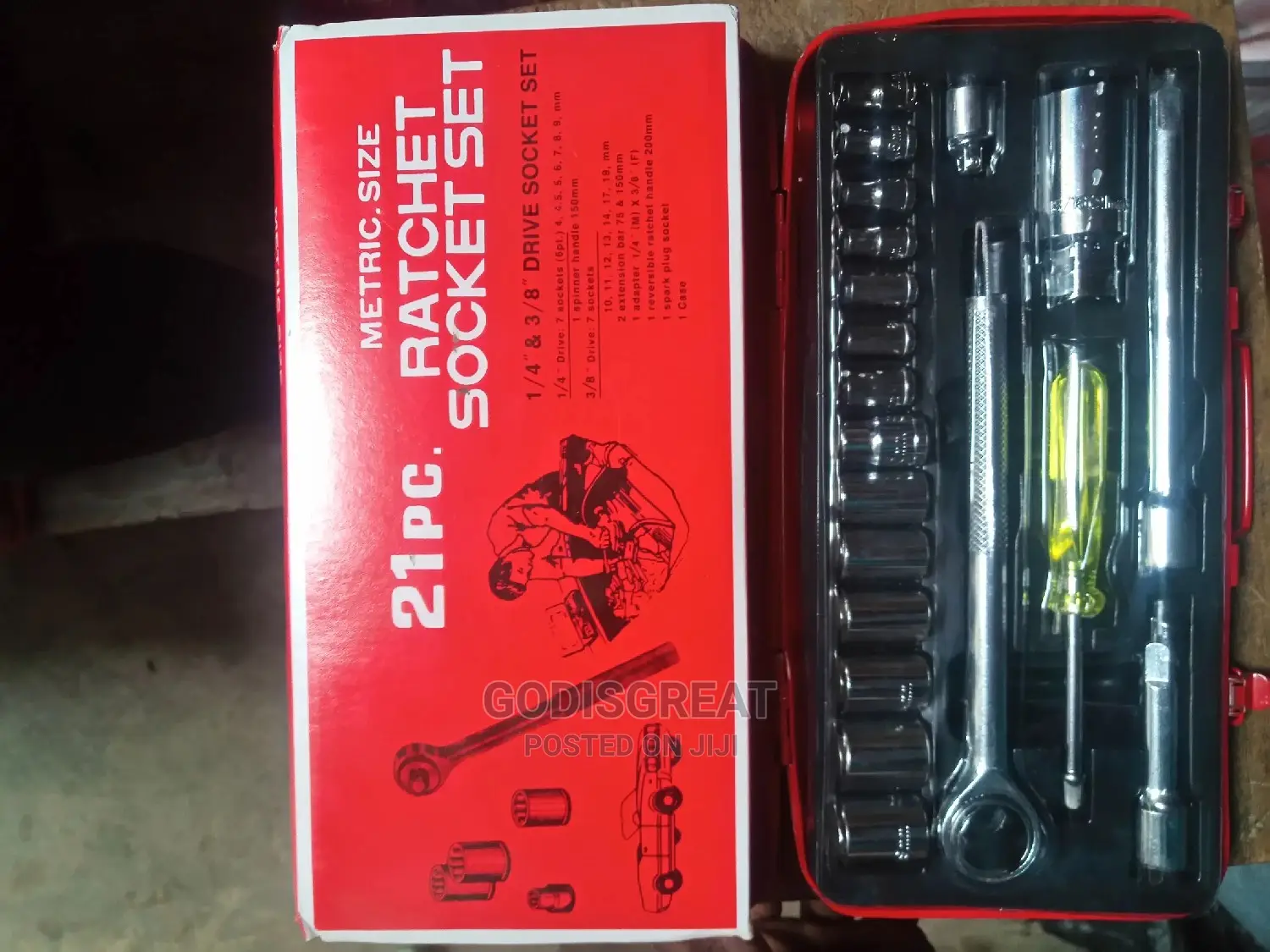 21pcs Ratchet Socket Set