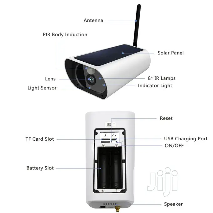 Night Vision 1080P HD Solar Powered Wireless WIFI IP Camera
