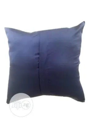 Throw Pillow -Navy Blue With Silver Design