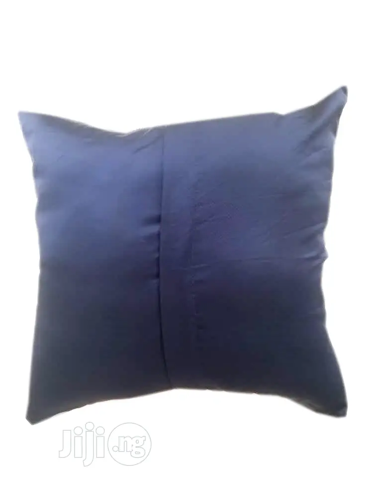Throw Pillow -Navy Blue With Silver Design