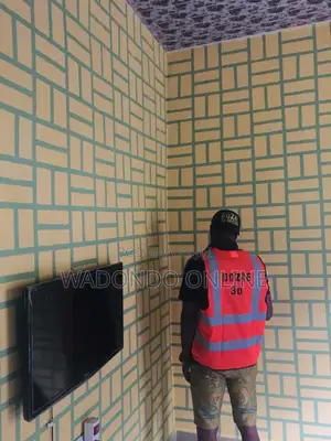 3d Wall Paper Installation