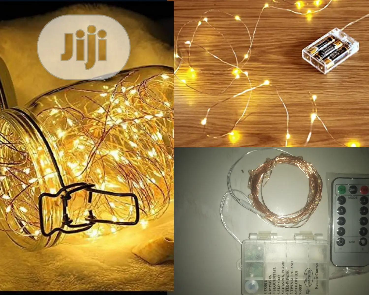 10m 50 LED Waterproof Battery Operated Copper Wire Light