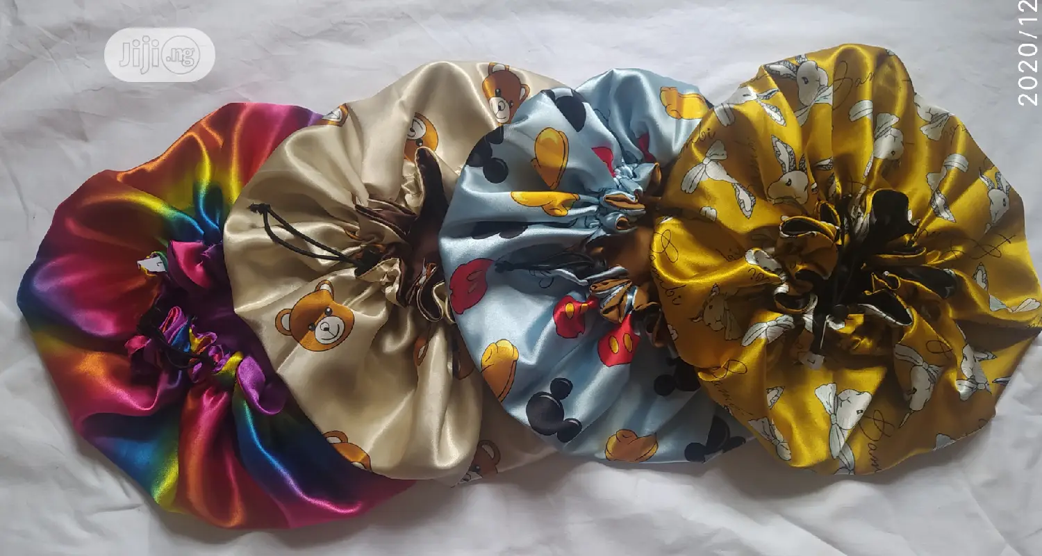 Adjustable Drawstrings Double-Sided Satin Bonnets
