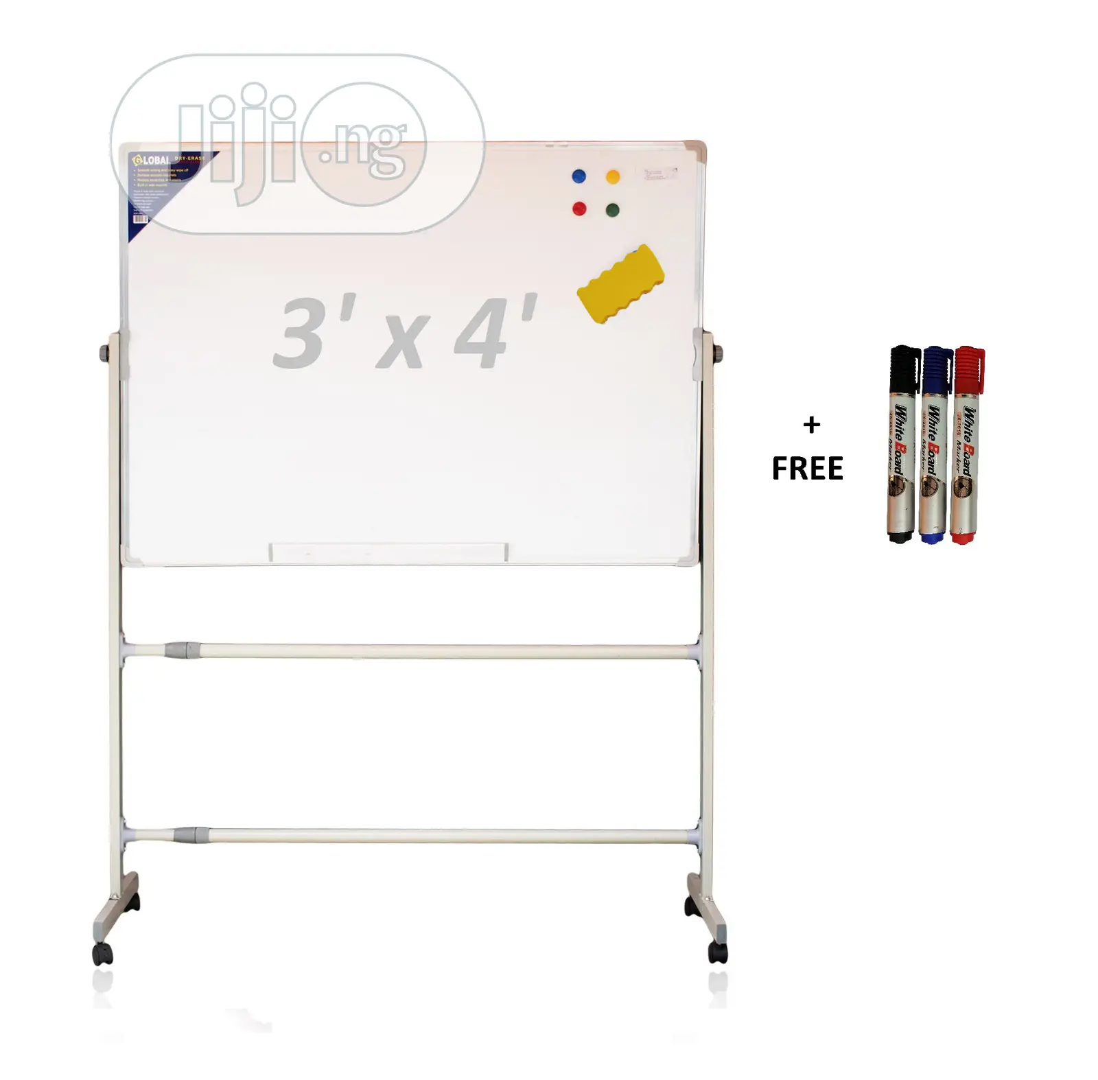 3x4 Magnetic Whiteboard With Stand
