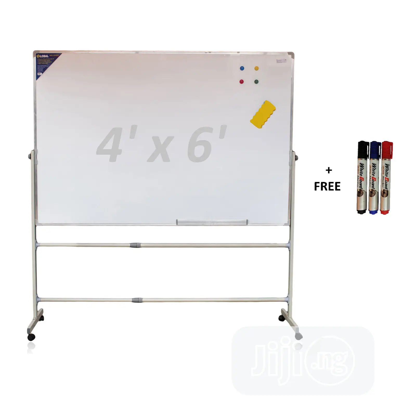 4x6 Magnetic Whiteboard With Stand
