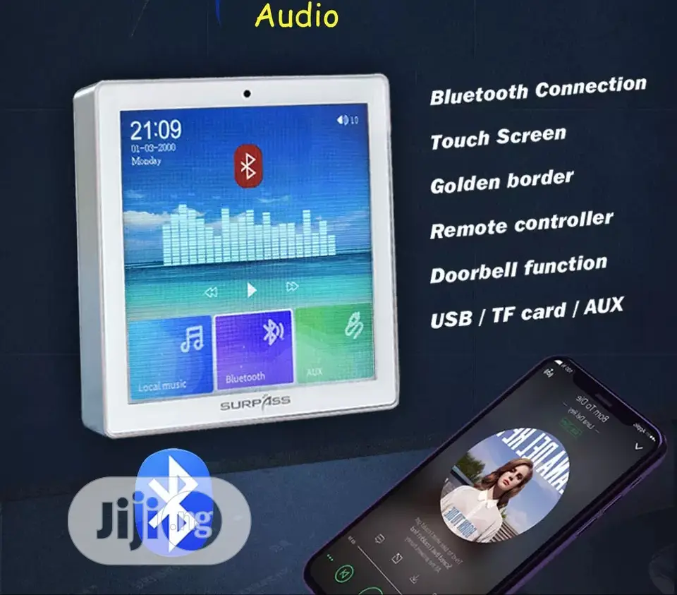 Screen Touch Bluetooth Ceiling Speaker Amplifier With Remote